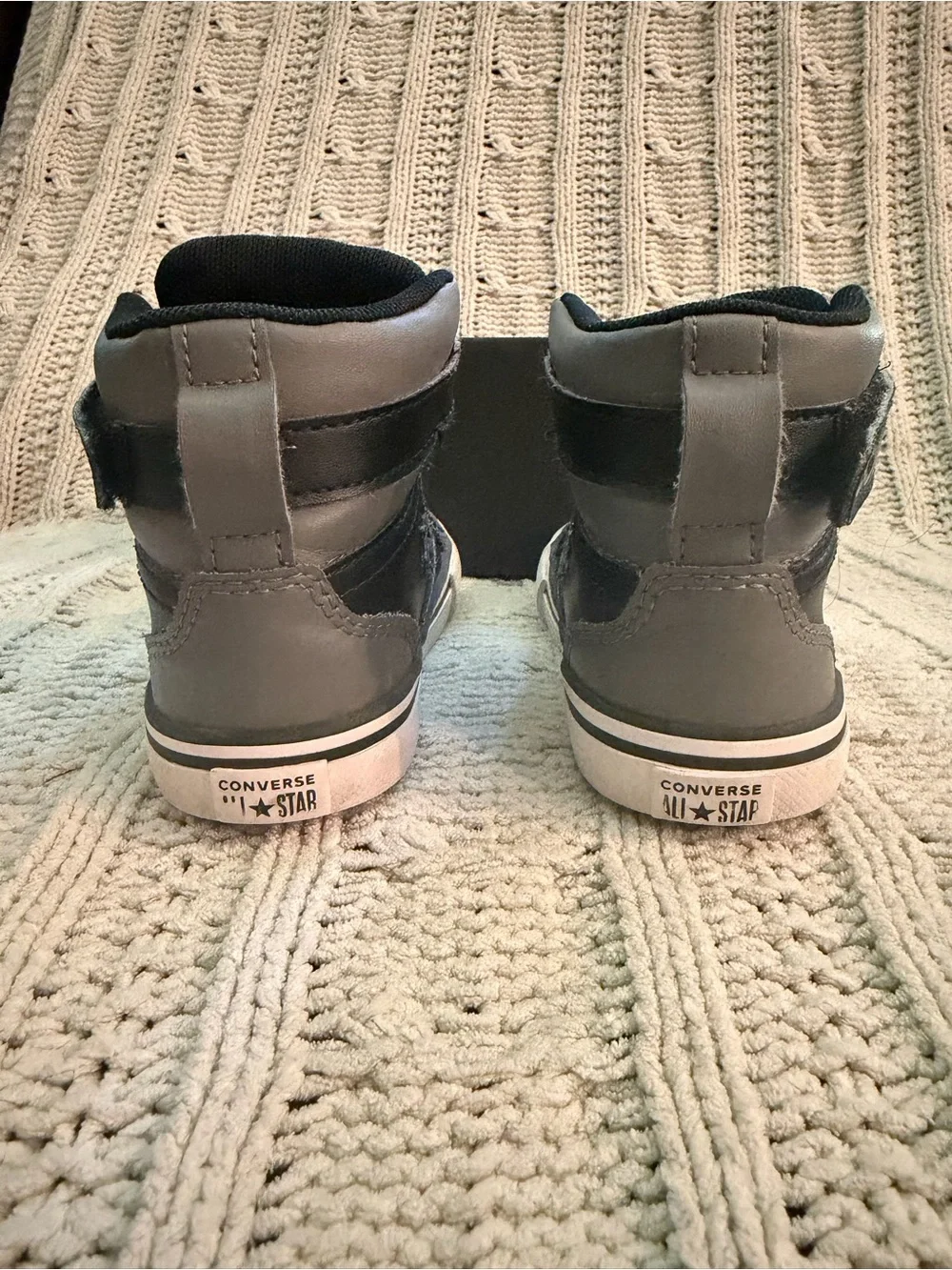 Converse Kids Black and Gray High-Top Sneakers